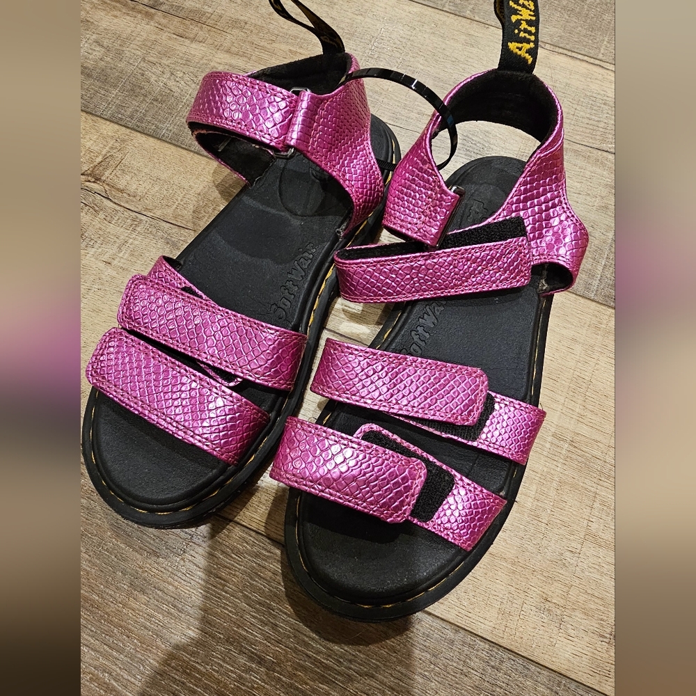 Dr. Martens Metallic Pink Sandals